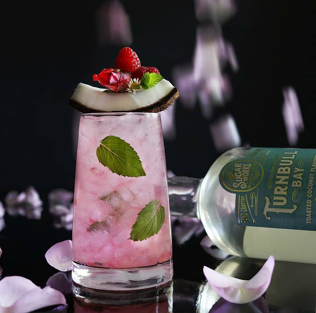Coconut Raspberry Mojito - Easy Cocktails With Rum Spirits